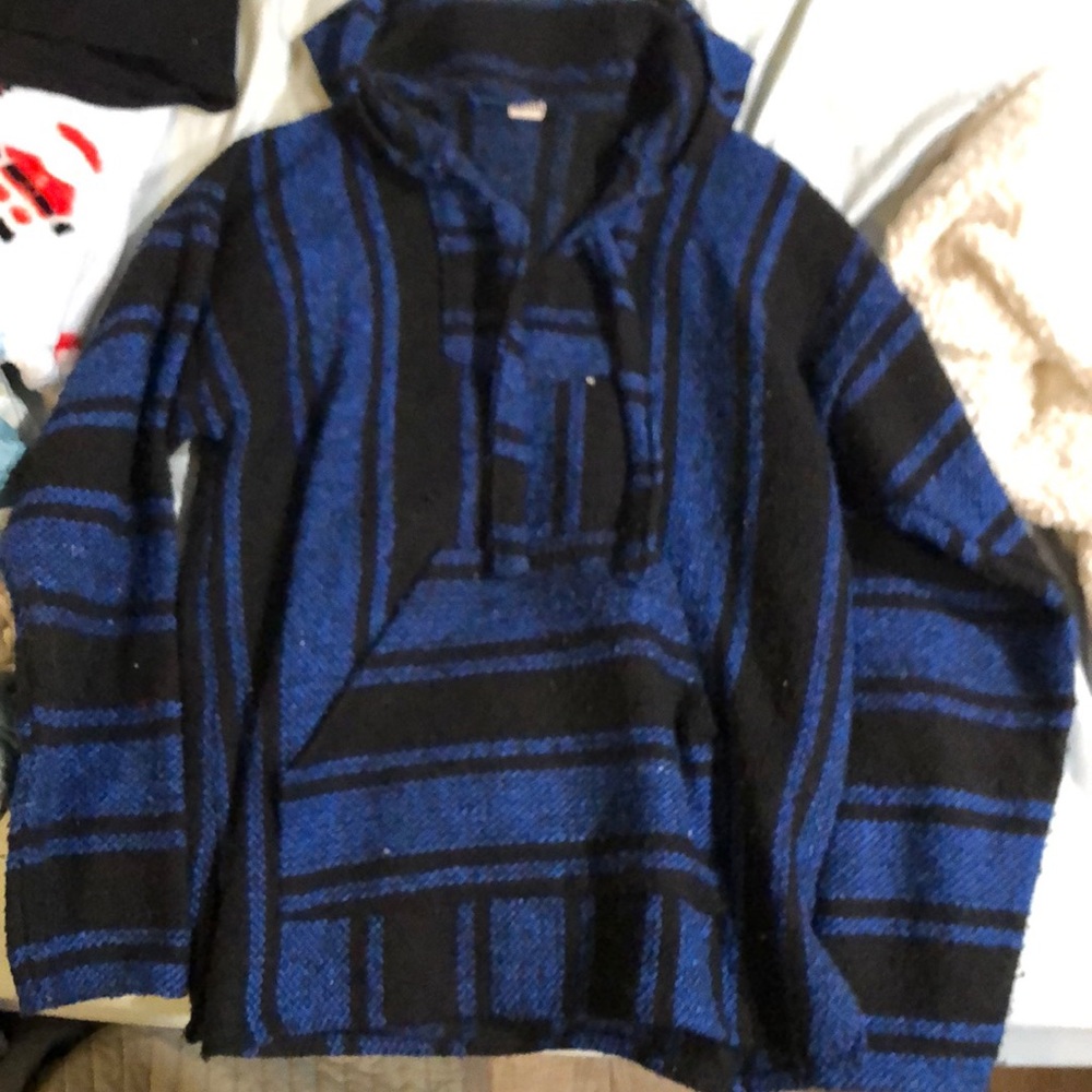 Black and Blue Drug Rug